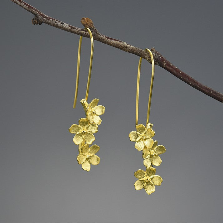 Forget Me Not S925 Silver Flower Earrings