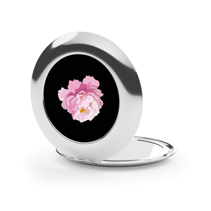 Pink Floral Compact Travel Mirror