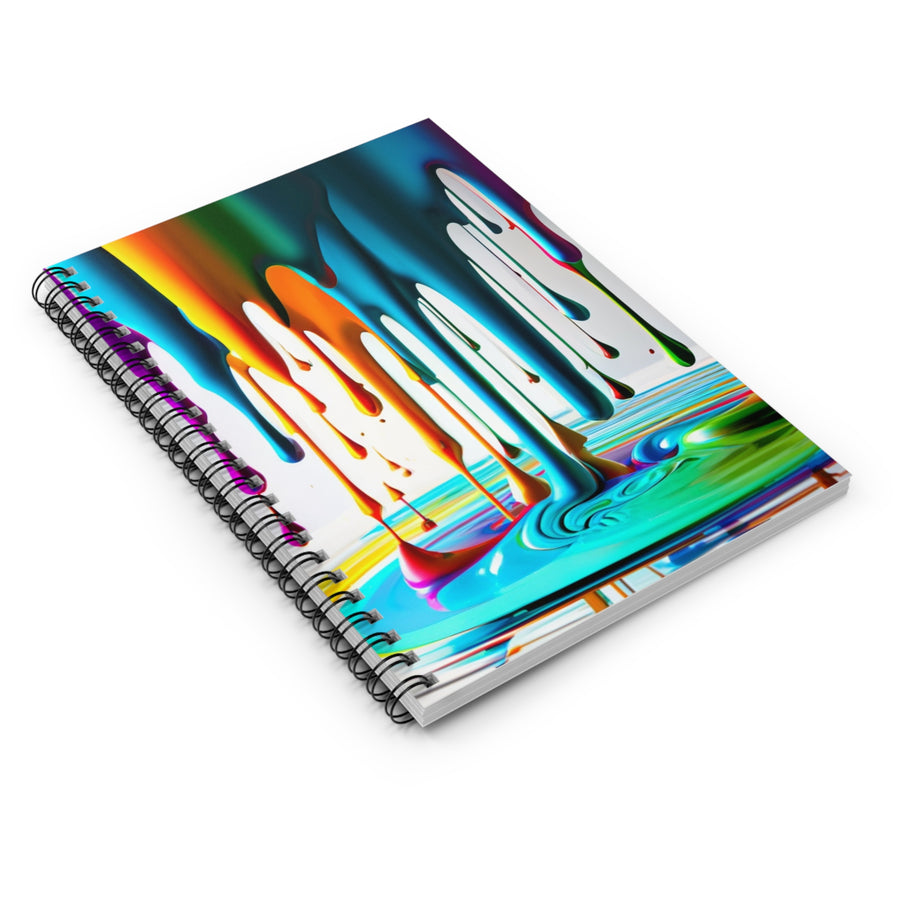 RGB Drip Spiral Notebook - Ruled Line