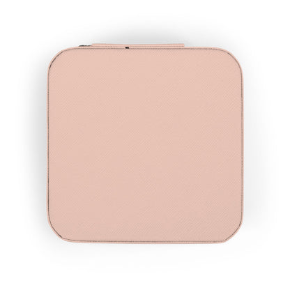 Floral Travel Jewelry Case — Compact Pink Ring & Earring Organizer