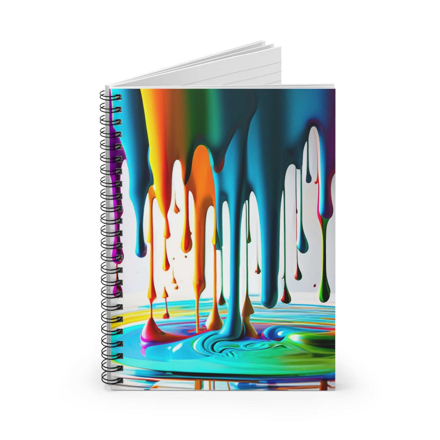 RGB Drip Spiral Notebook - Ruled Line