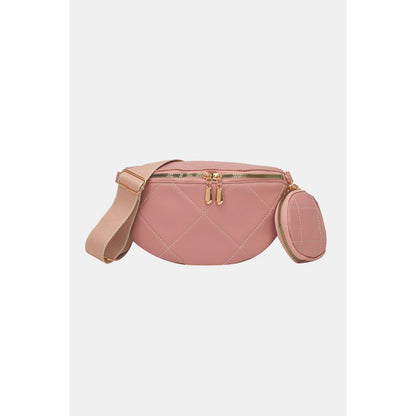 PU Leather Sling Bag with Small Purse