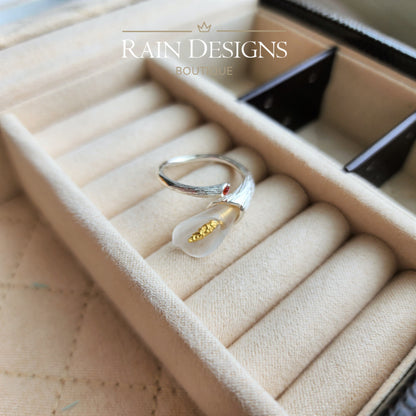 Arum Lily Crystal Rings