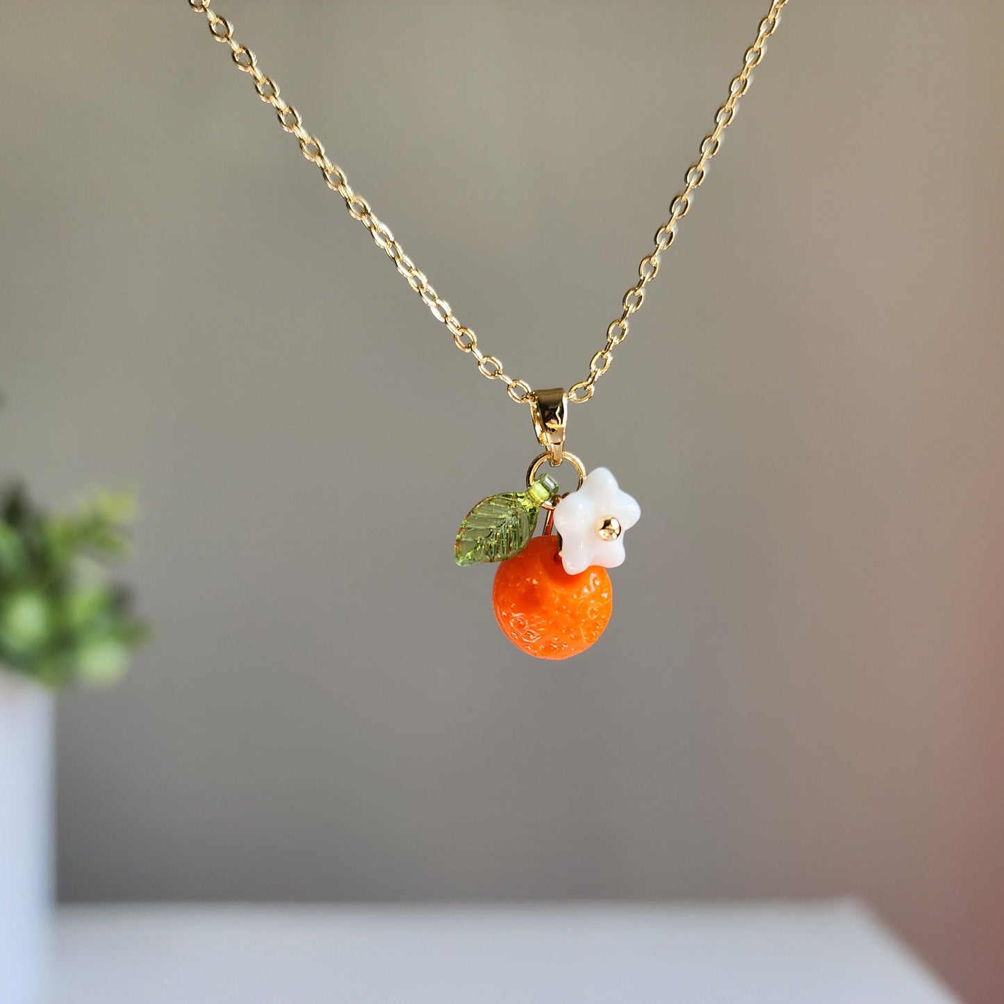 Custom Orange Necklace | Fruit Necklace