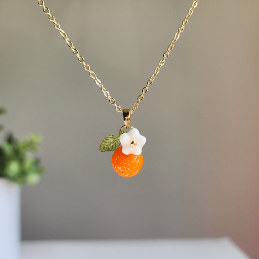 Custom Orange Necklace | Fruit Necklace