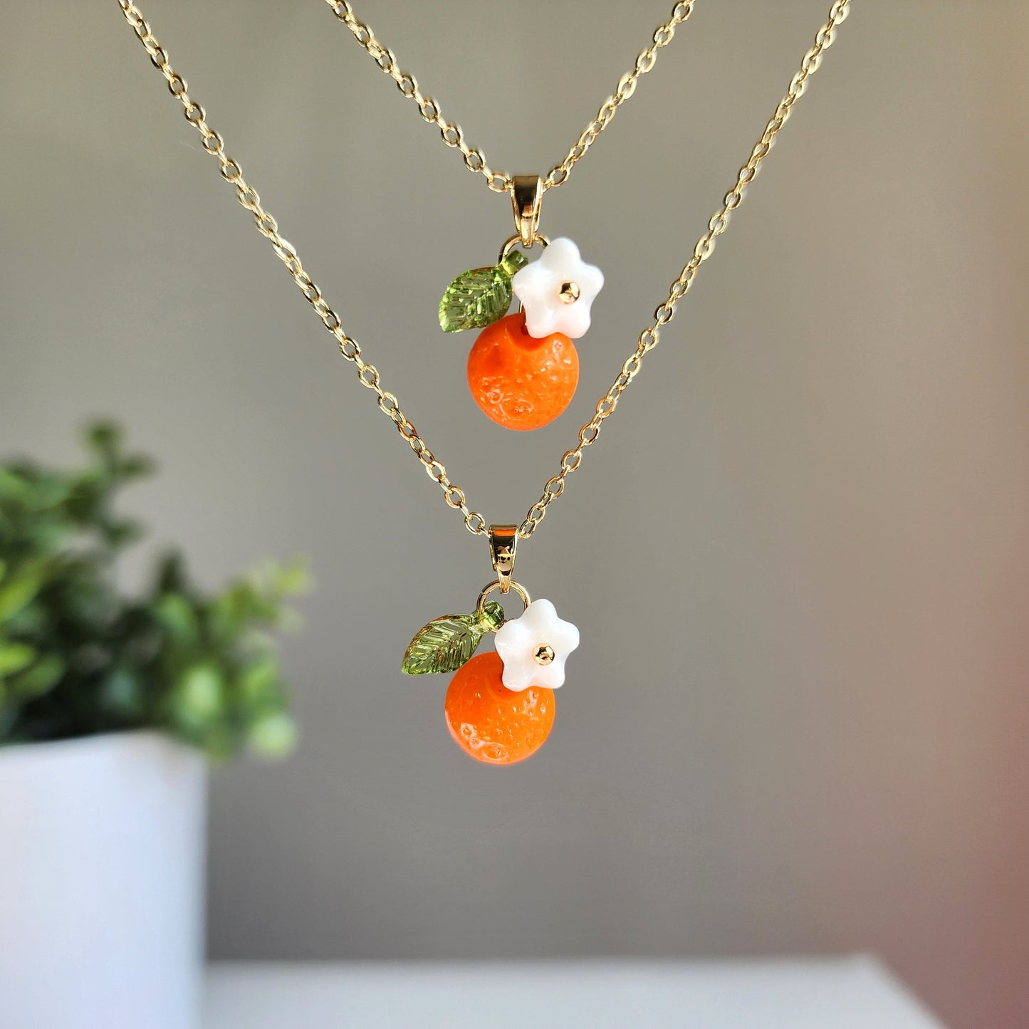 Custom Orange Necklace | Fruit Necklace