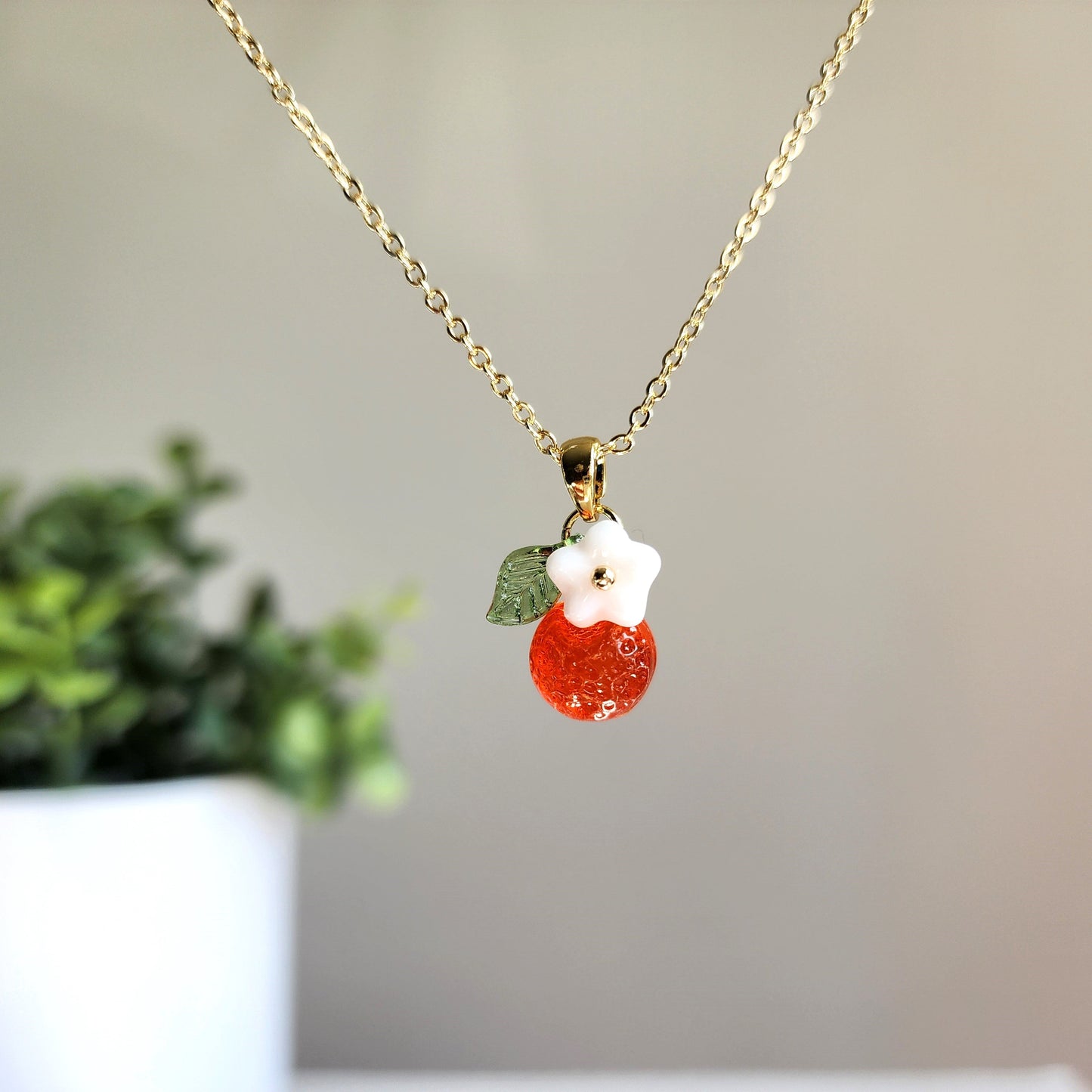 Custom Orange Necklace | Fruit Necklace