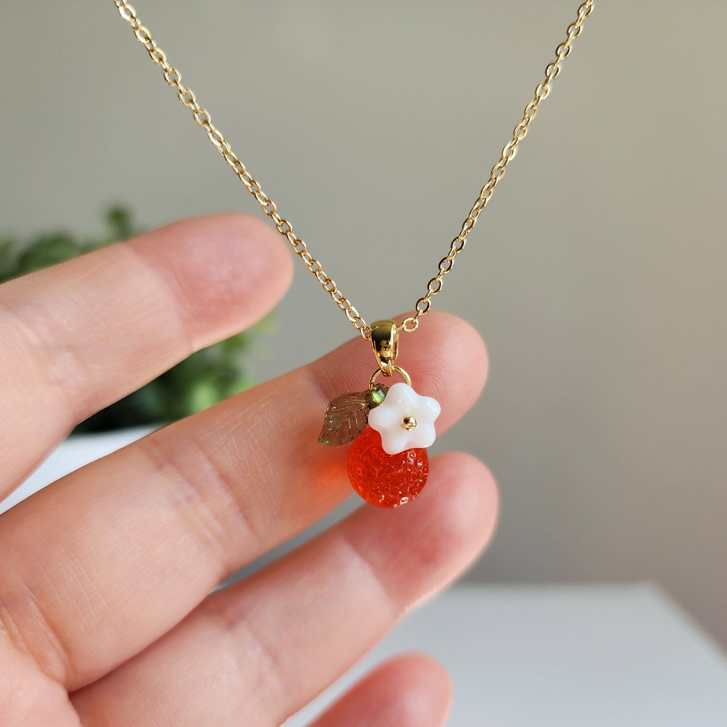 Custom Orange Necklace | Fruit Necklace