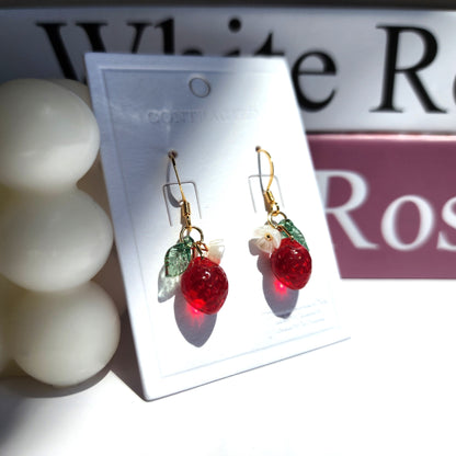 Mini Strawberry Fruit Earrings