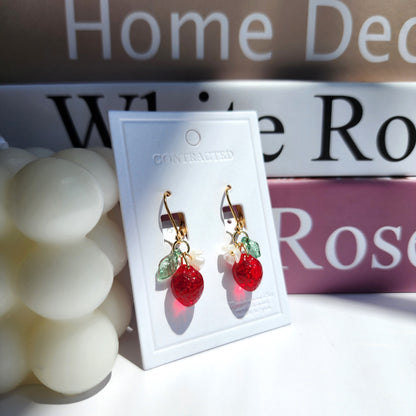Mini Strawberry Fruit Earrings