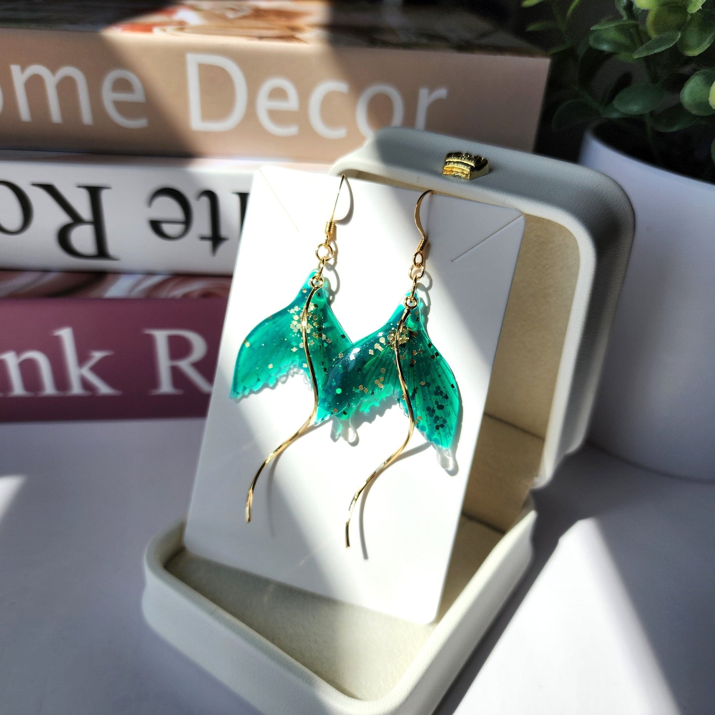 Little Mermaid Tail Dangle Earrings