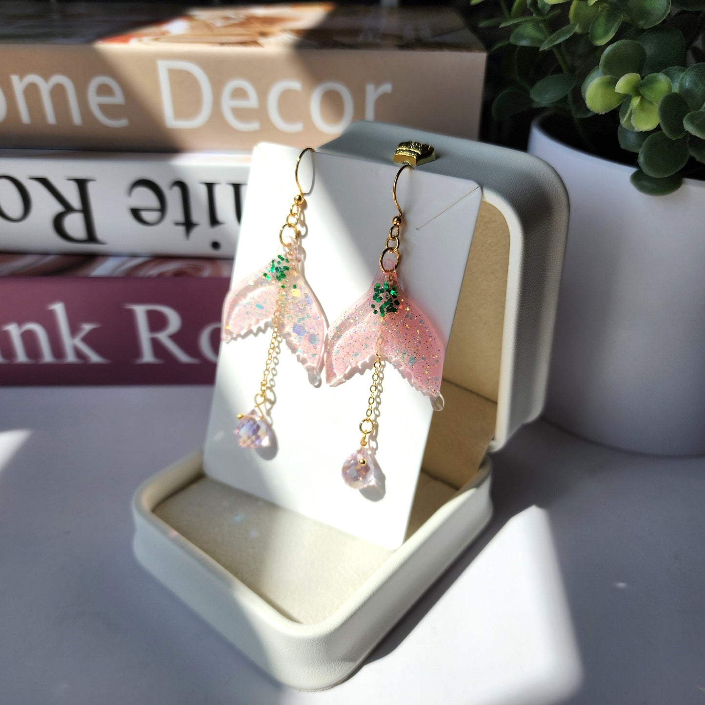 Little Mermaid Tail Dangle Earrings