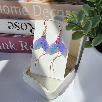 Little Mermaid Tail Dangle Earrings