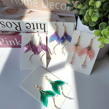 Little Mermaid Tail Dangle Earrings