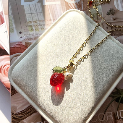 Custom Mini Strawberry Fruit Necklace