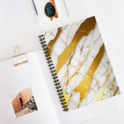 Marble Gold Spiral Notebook - Ruled Line