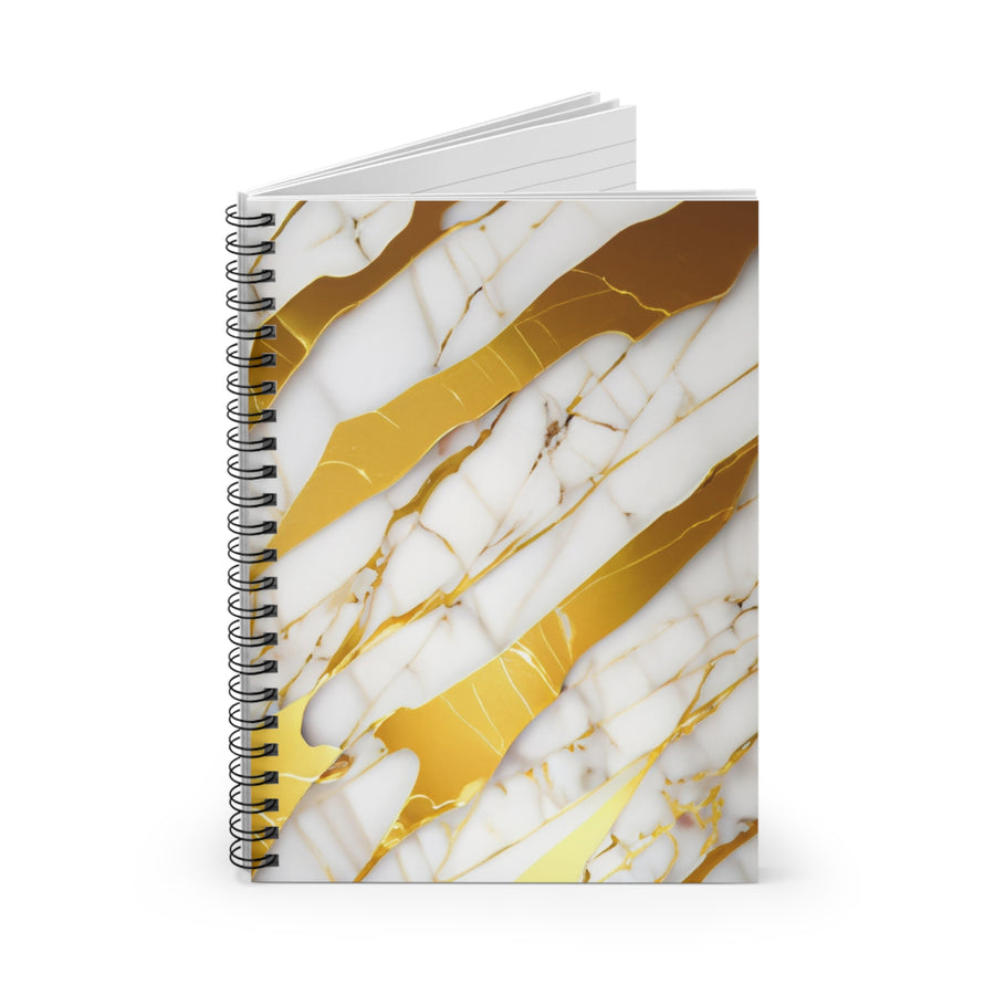 Marble Gold Spiral Notebook - Ruled Line