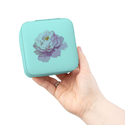 Floral Travel Jewelry Case — Compact Pink Ring & Earring Organizer