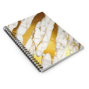 Marble Gold Spiral Notebook - Ruled Line
