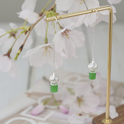 Dome Castle Jade Earrings
