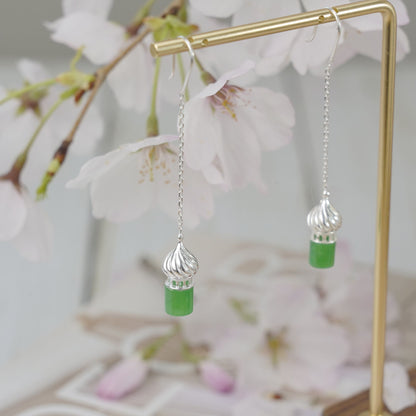 Dome Castle Jade Earrings