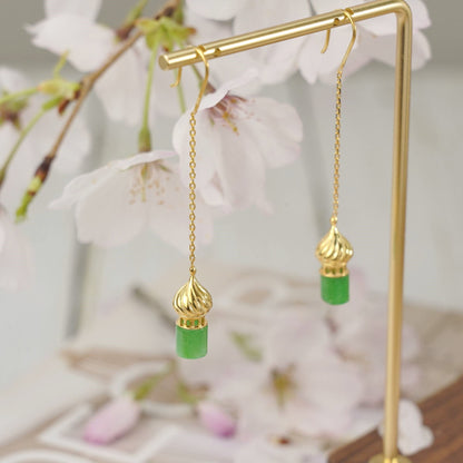 Dome Castle Jade Earrings