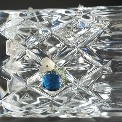 Custom Blueberry Fruit Necklace | Resin Art Blueberry Food Necklace