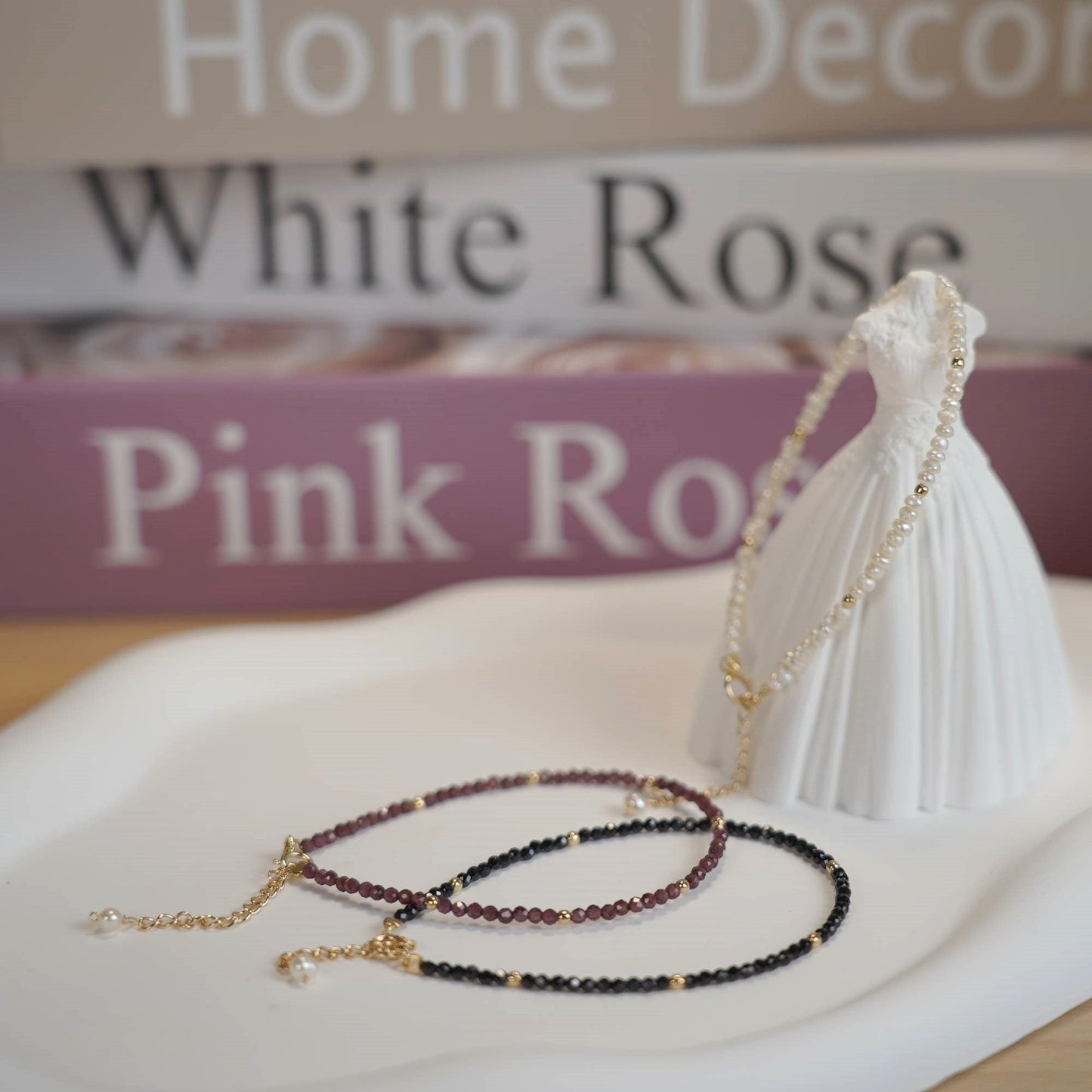 Natural Pearl Bead S925 Silver Bracelet | Natural Gemstone Bead Bracelet | Garnet Black Spinel Amythest Beaded Bracelet