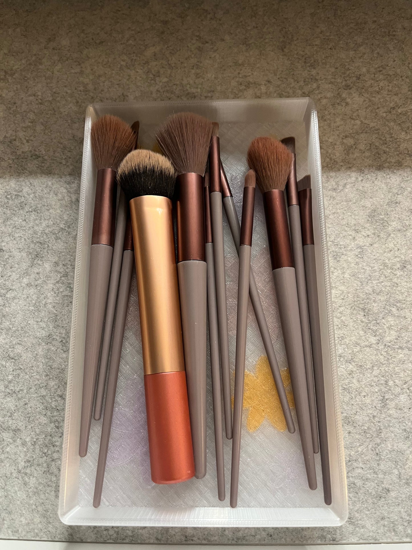 Bloom Frost Vanity Tray – Translucent Floral Organizer