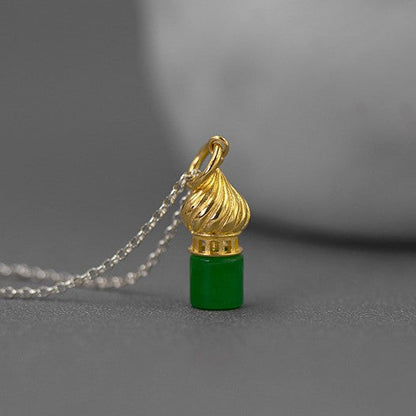 Dome Castle Jade Necklace
