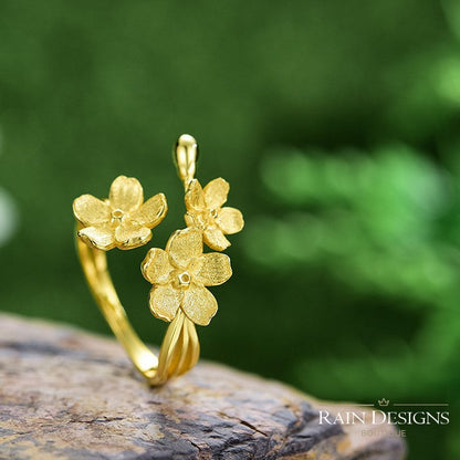 Forget Me Not S925 Silver Flower Rings