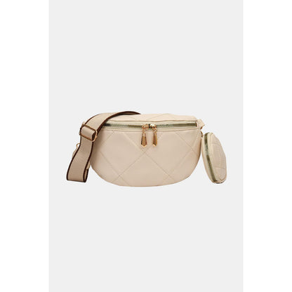 PU Leather Sling Bag with Small Purse