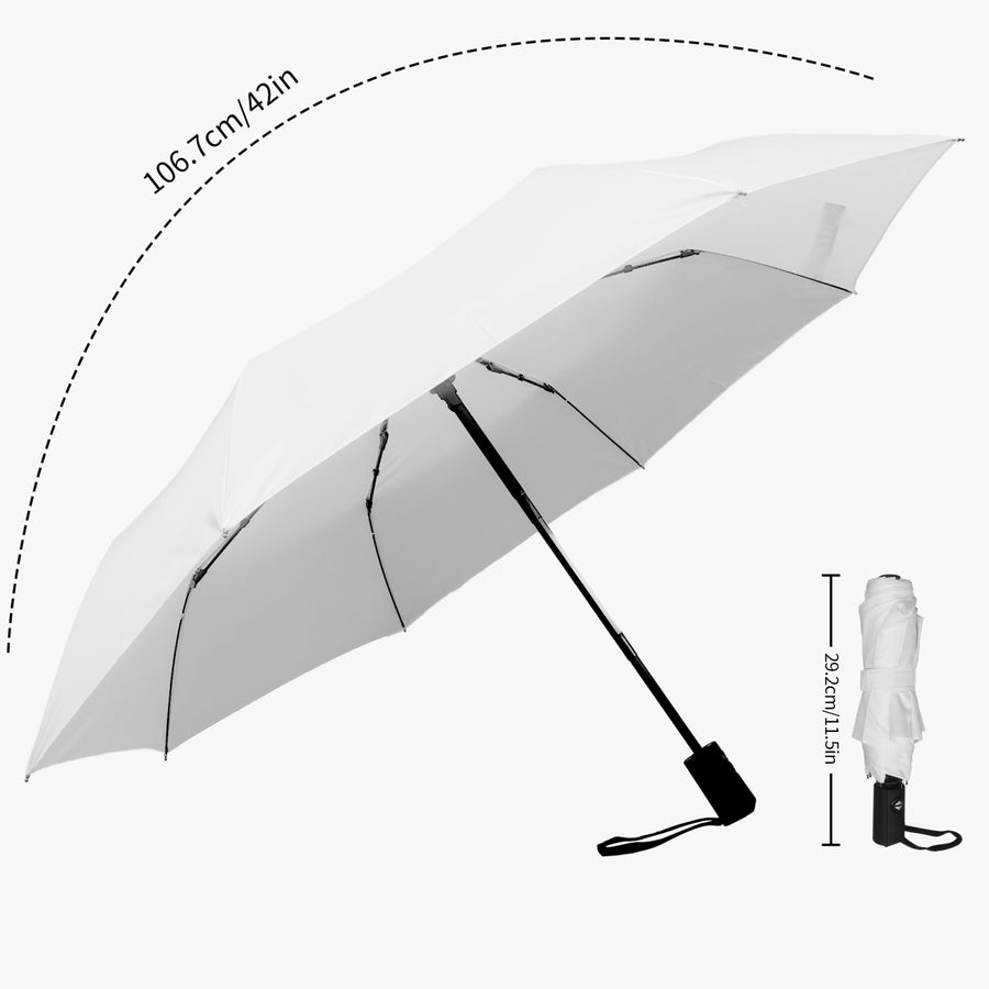 Black Abstract Automatic Folding Umbrella