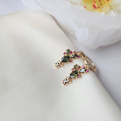 Cactus Huggie Hoop Earrings