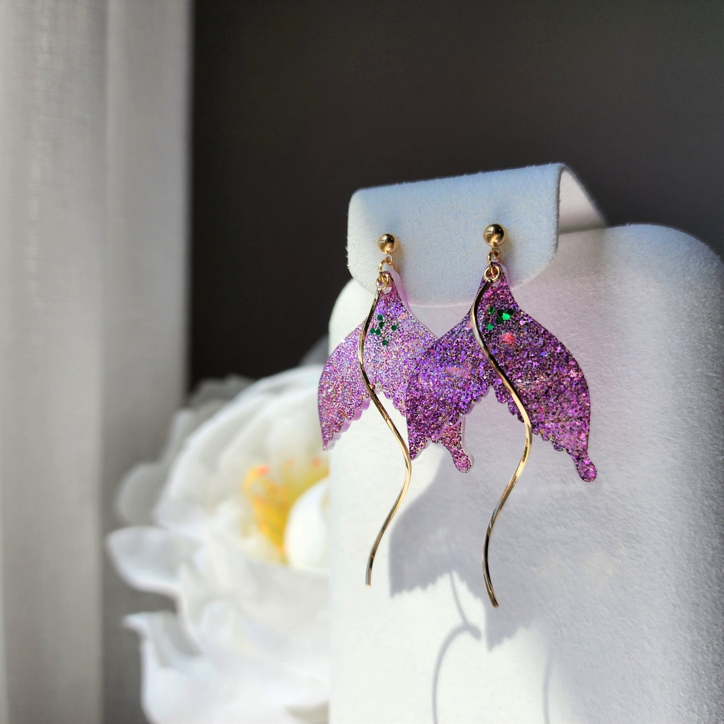 Little Mermaid Tail Dangle Earrings