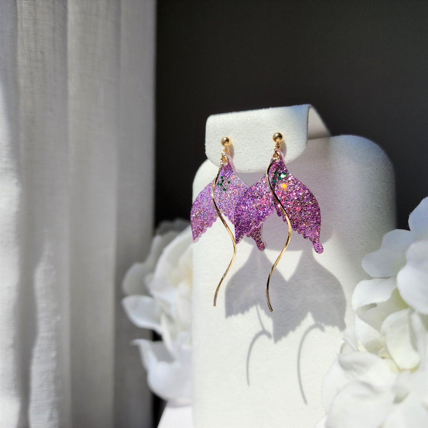 Little Mermaid Tail Dangle Earrings