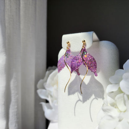 Little Mermaid Tail Dangle Earrings