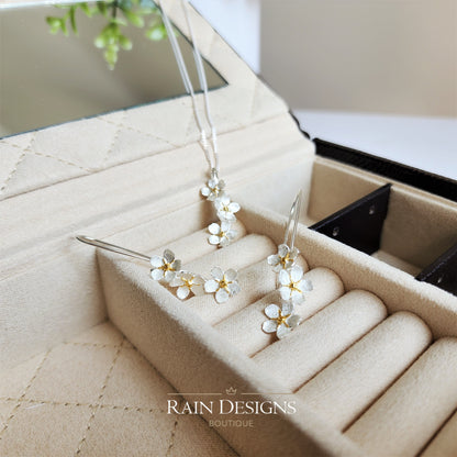 Forget Me Not S925 Silver Flower Earrings