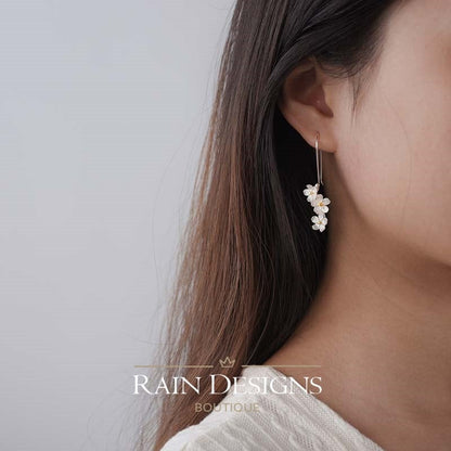 Forget Me Not S925 Silver Flower Earrings