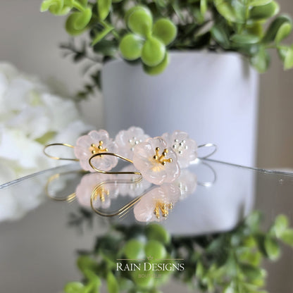 Flower in the Rain 925 Silver Dangle Earrings