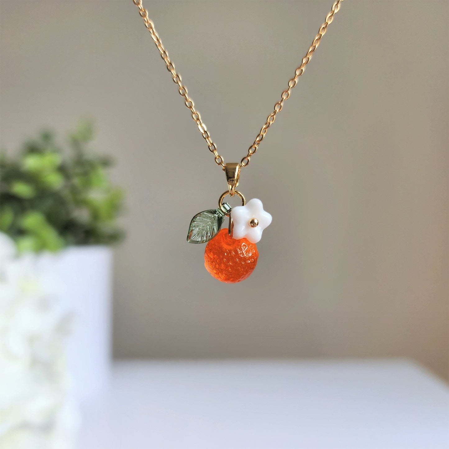 Custom Orange Necklace | Fruit Necklace