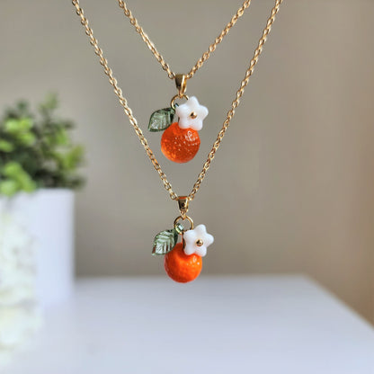 Custom Orange Necklace | Fruit Necklace