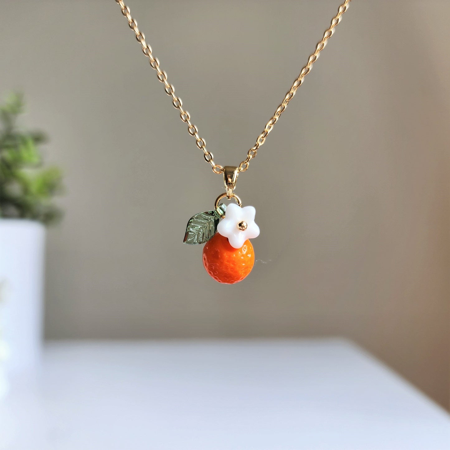 Custom Orange Necklace | Fruit Necklace