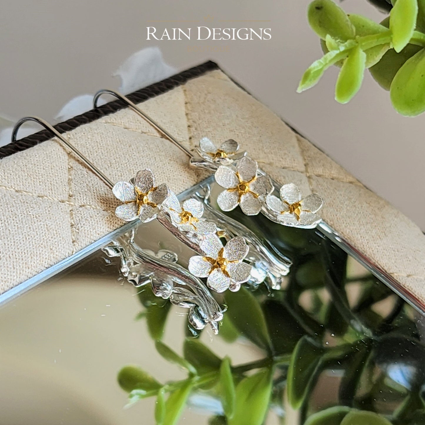 Forget Me Not S925 Silver Flower Earrings