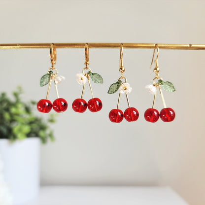 Cherry Earrings | Fruit Dangle Earrings