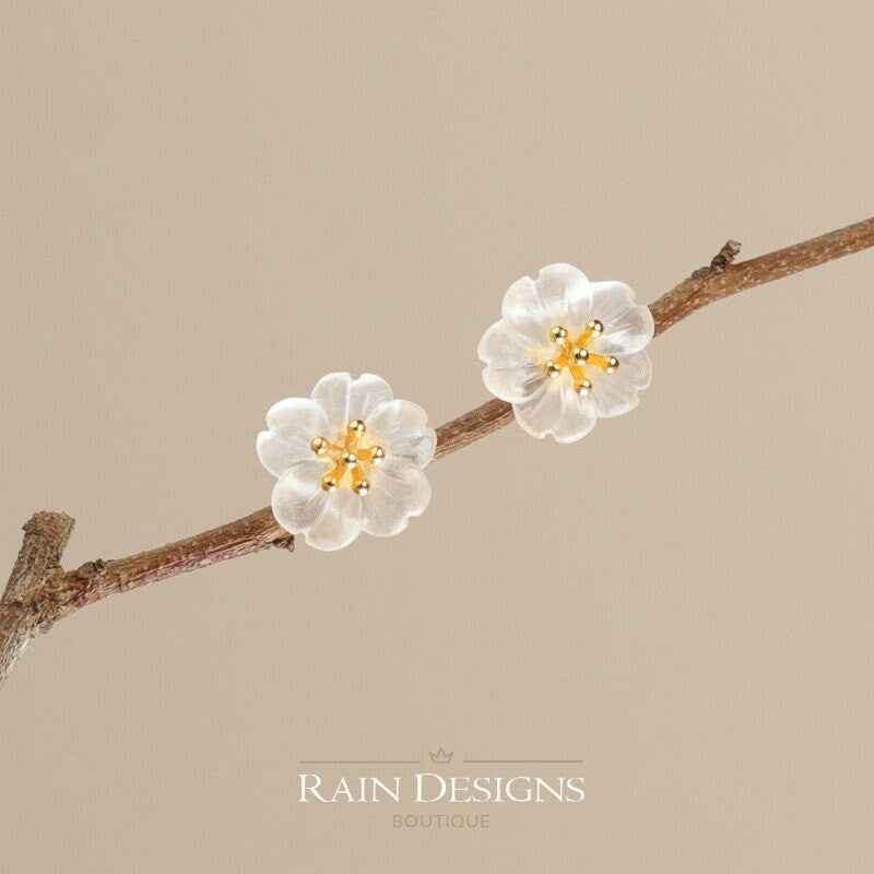Flower in the Rain Stud Earrings