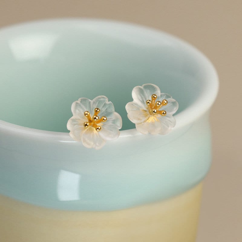 Flower in the Rain Stud Earrings