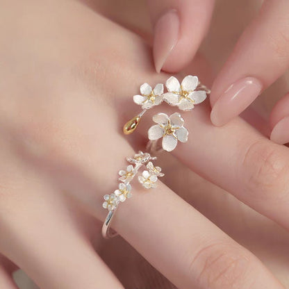 Forget Me Not S925 Silver Flower Rings