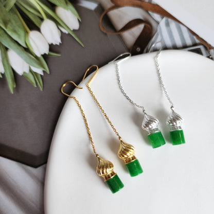 Dome Castle Jade Earrings