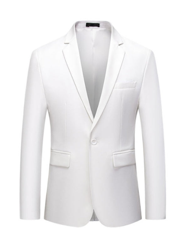 Men's Business Slim Suit Jacket Single Blazer